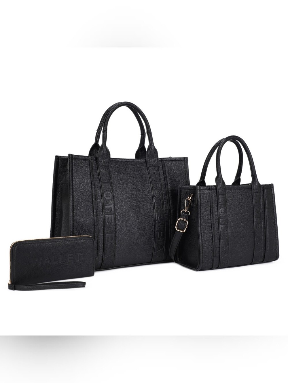 3 In 1 Tote Bag Set With Wallet โ Stylish Everyday Womenโs Handbag
